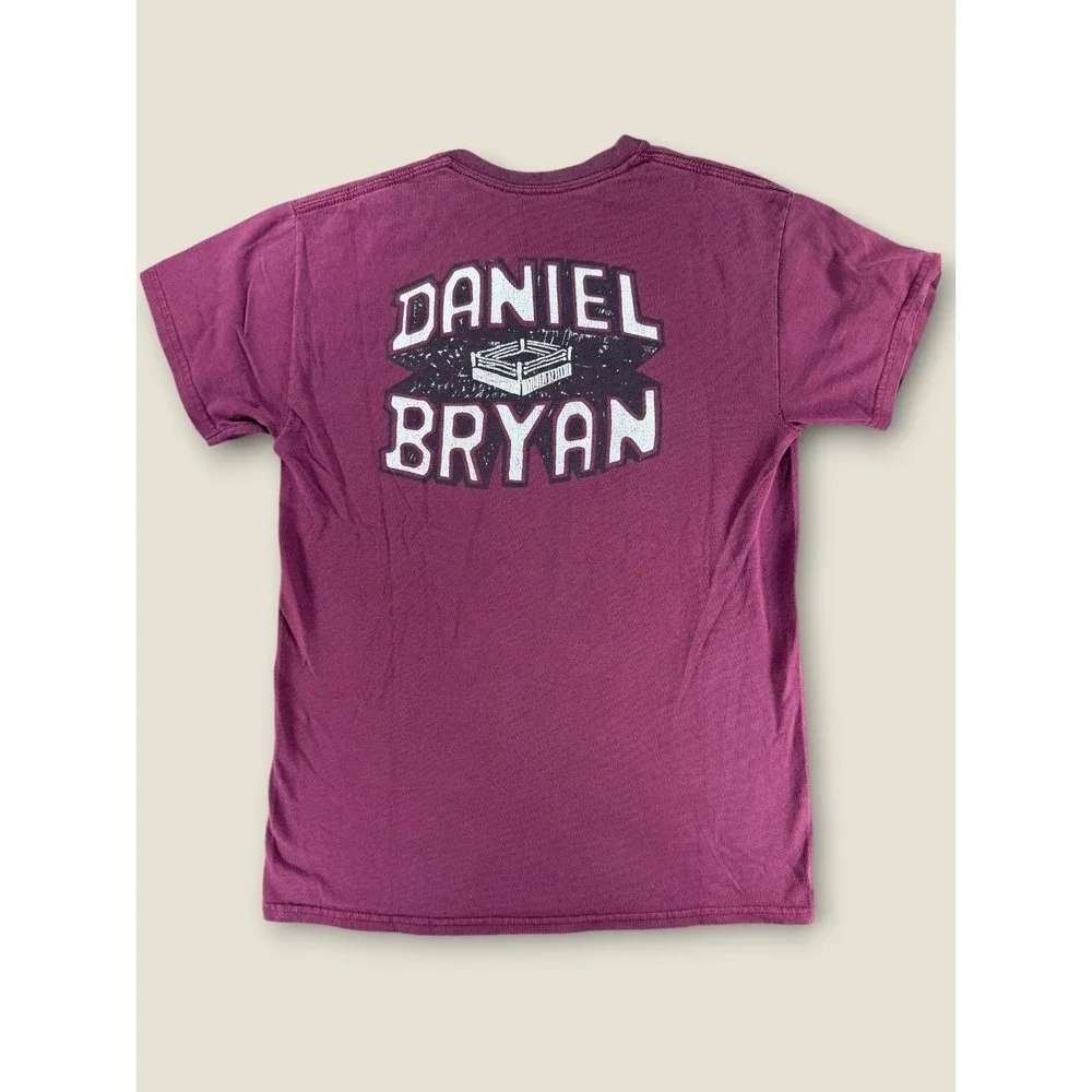 WWE Daniel Bryan Yes Yes Yes Graphic T-Shirt Maroon Men Sm Wrestling Distressed